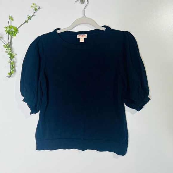 Brooks Brothers Red Fleece Blue Cotton Balloon Sleeve Blouse Top - Picture 1 of 8